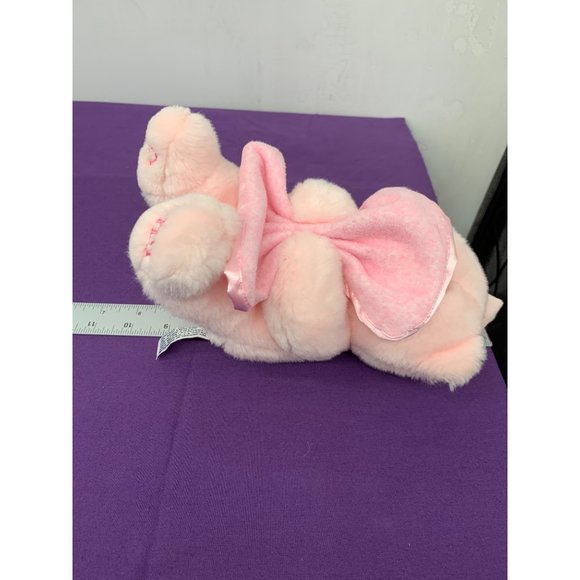 Aurora 9 Inch Pink Teddy Bear Lovie Blanket Baby Girl Embroirded Feet Night Hat - Picture 10 of 11